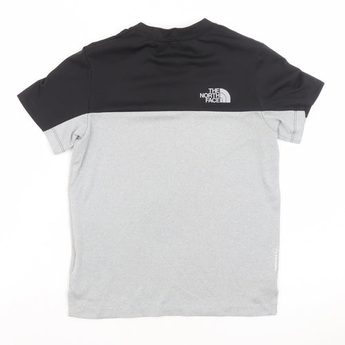 The North Face Unisex Kids Grey Black Short Sleeve Sports T-Shirt M