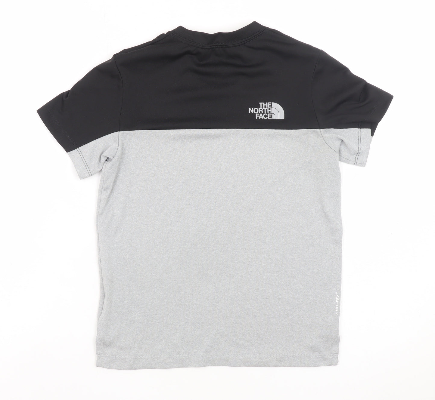 The North Face Unisex Kids Grey Black Short Sleeve Sports T-Shirt M