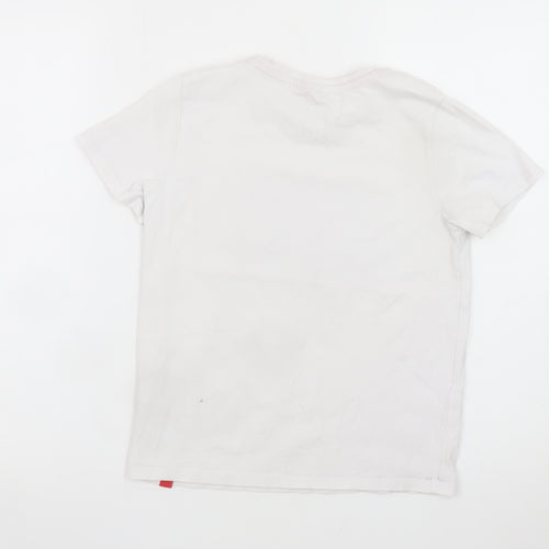 Liverpool FC Boys White T-Shirt 9-10 Years Short Sleeve Crew Neck Cotton
