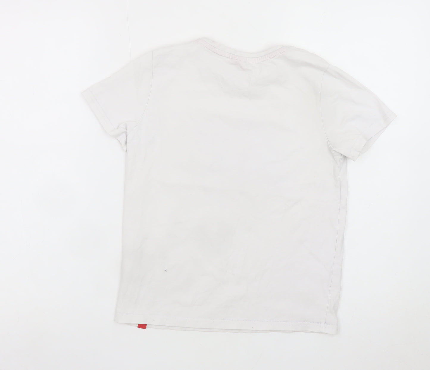 Liverpool FC Boys White T-Shirt 9-10 Years Short Sleeve Crew Neck Cotton