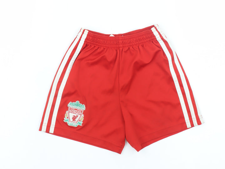 Adidas Boys Red Liverpool Football Club Athletic Shorts 6 Years