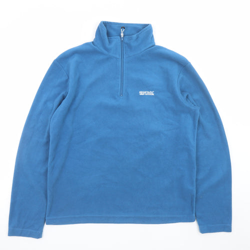 Regatta Men’s Blue 1/4 Zip Fleece Pullover Sweatshirt Size M