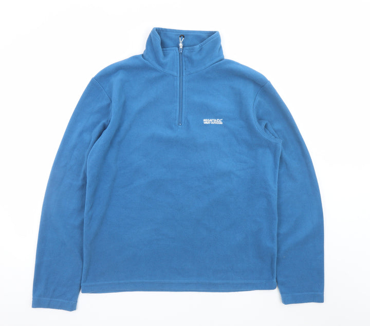 Regatta Men’s Blue 1/4 Zip Fleece Pullover Sweatshirt Size M