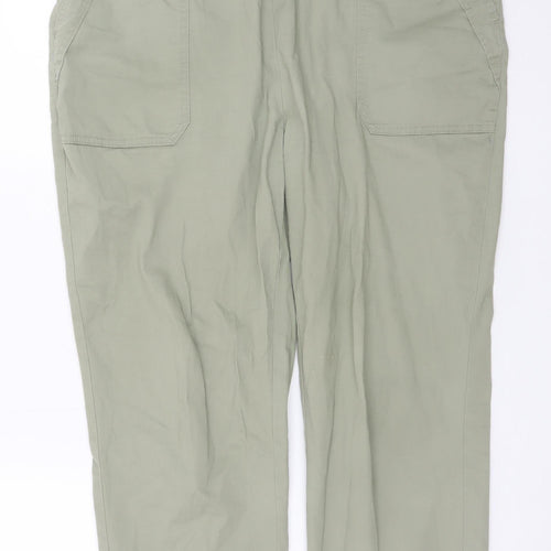 Dunnes Stores Women’s Green Cropped Cotton Trousers L