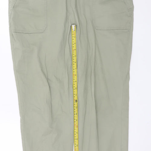 Dunnes Stores Women’s Green Cropped Cotton Trousers L