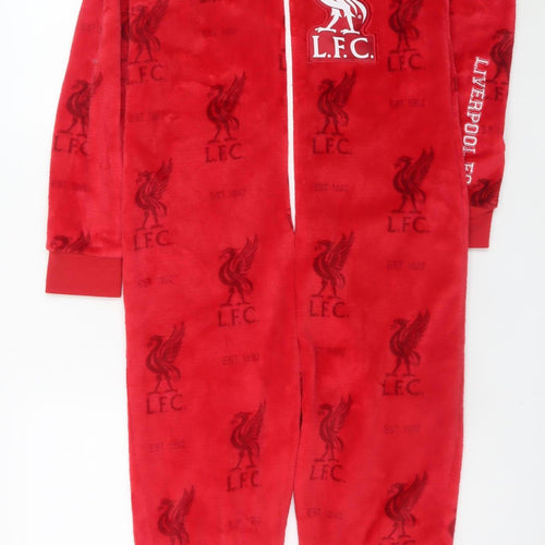 Liverpool FC Boys Red Hooded Fleece One Piece Pyjama 3-3.5 Years