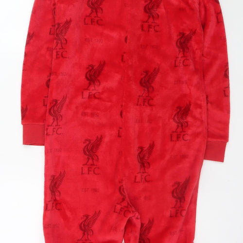 Liverpool FC Boys Red Hooded Fleece One Piece Pyjama 3-3.5 Years