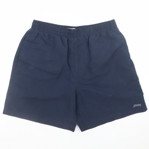Zoggs Men Blue Swim Shorts Size S 32in EcoDura Quick Dry