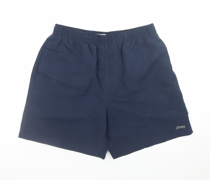 Zoggs Men Blue Swim Shorts Size S 32in EcoDura Quick Dry