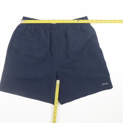Zoggs Men Blue Swim Shorts Size S 32in EcoDura Quick Dry