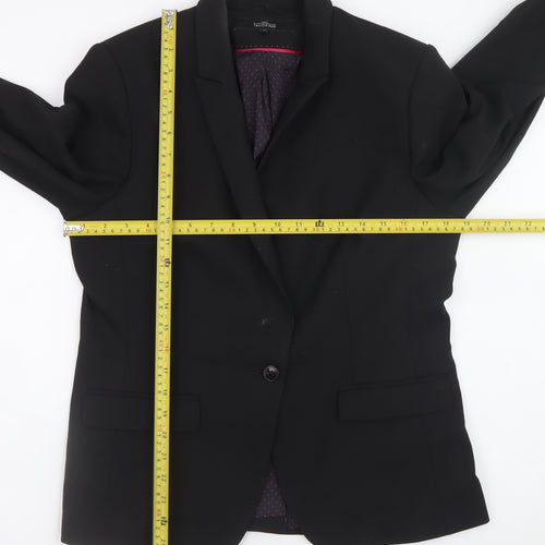 Next Women Black Tailored Single-Breasted Blazer Size 14