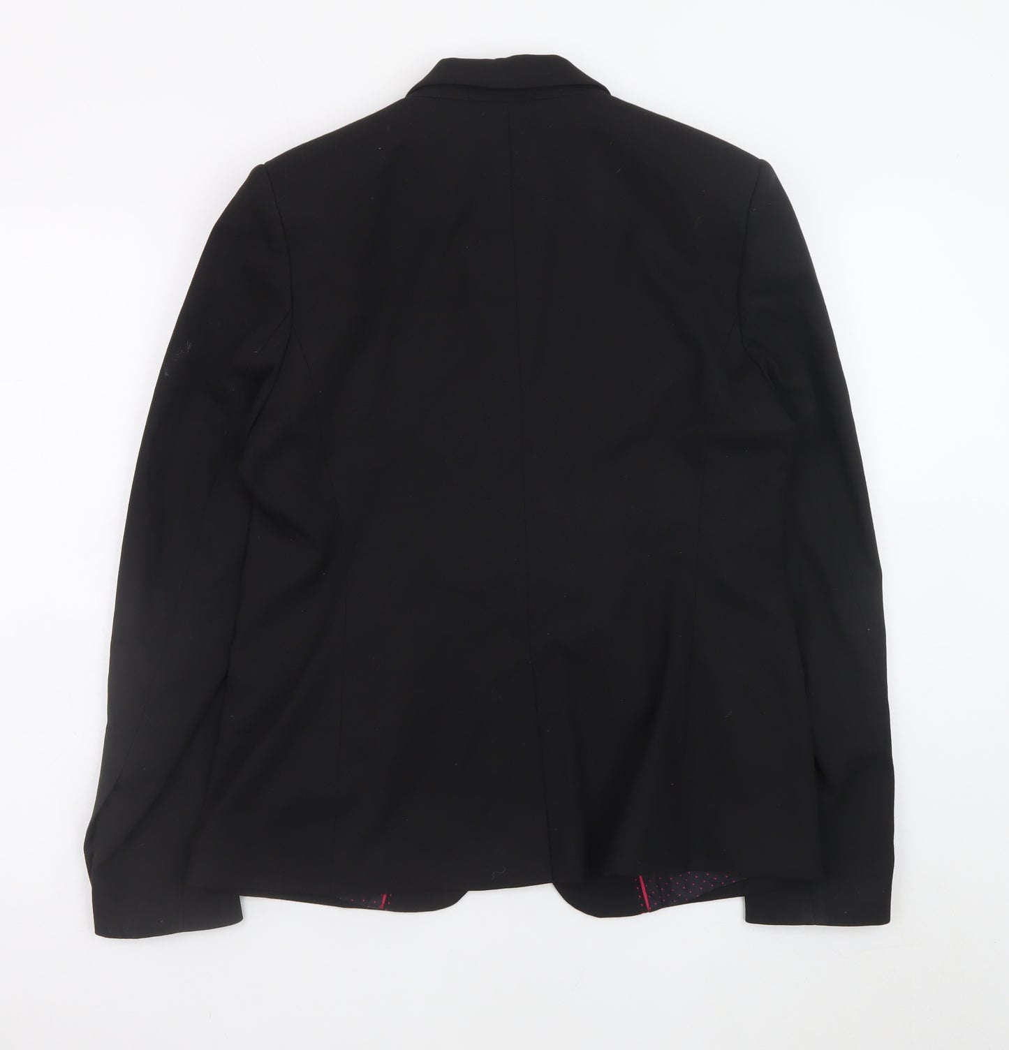Next Women Black Tailored Single-Breasted Blazer Size 14