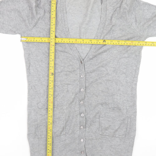 Dunnes Women’s Grey V-Neck Long Sleeve Cardigan Size 12