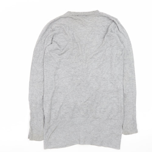 Dunnes Women’s Grey V-Neck Long Sleeve Cardigan Size 12