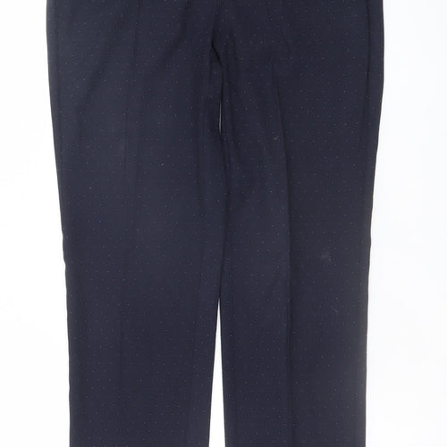 Next Women’s Black Polka Dot Slim Fit Long Length Trousers Size 10L
