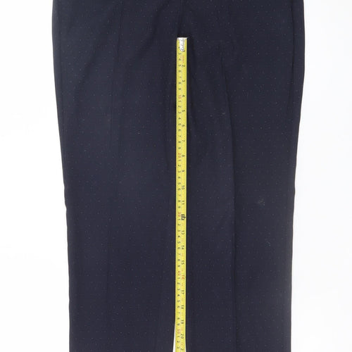 Next Women’s Black Polka Dot Slim Fit Long Length Trousers Size 10L