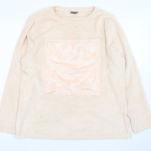 Beloved Women Beige Fleece Long Sleeve Pyjama Top L