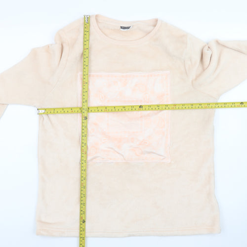 Beloved Women Beige Fleece Long Sleeve Pyjama Top L