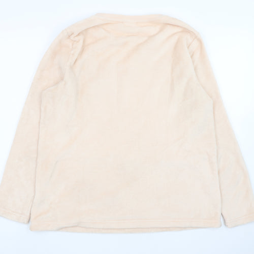 Beloved Women Beige Fleece Long Sleeve Pyjama Top L