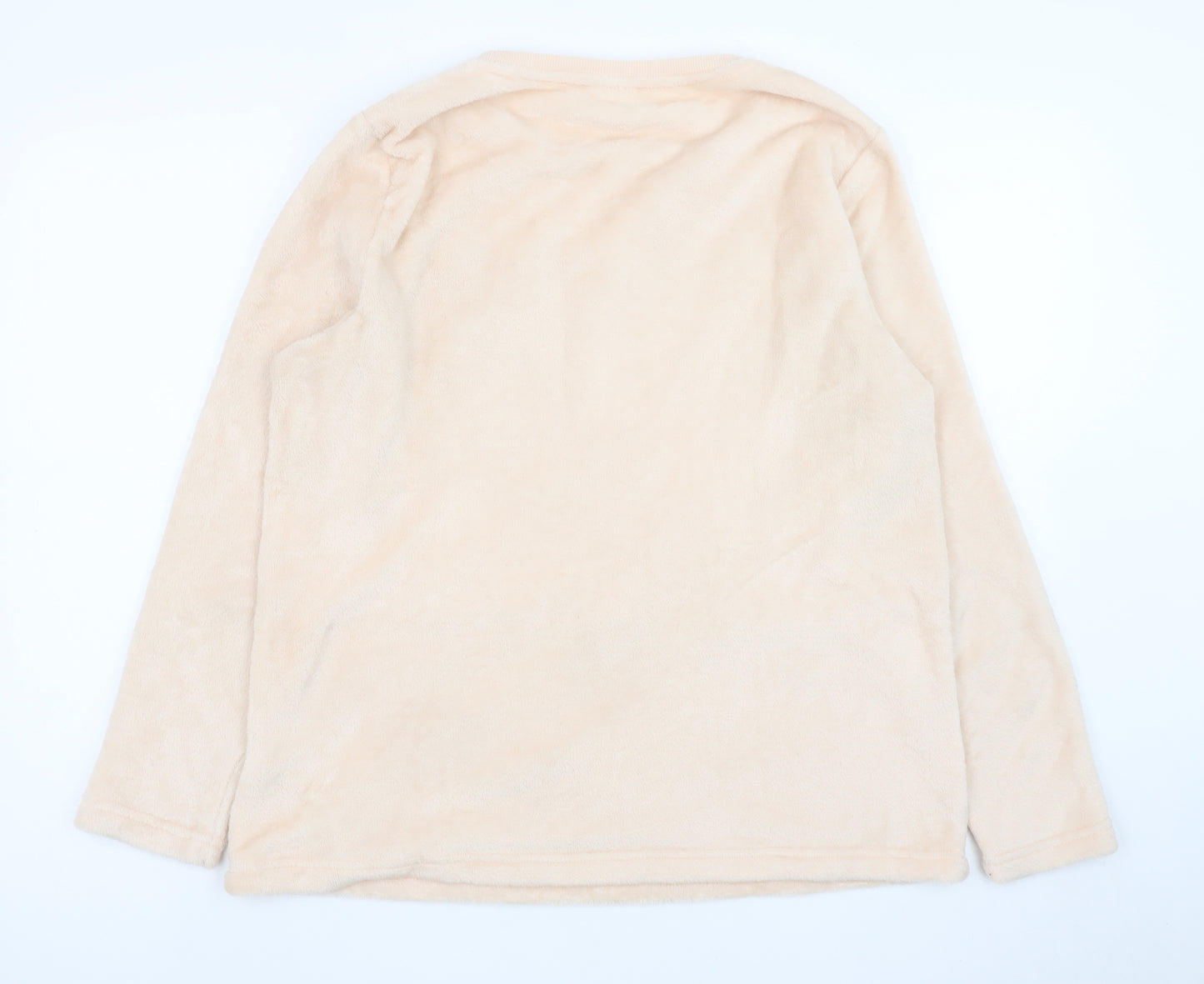 Beloved Women Beige Fleece Long Sleeve Pyjama Top L