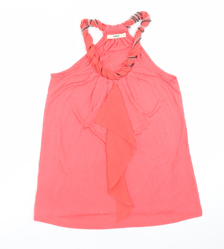 Oasis Women’s Pink Halter Neck Camisole Tank Top XS