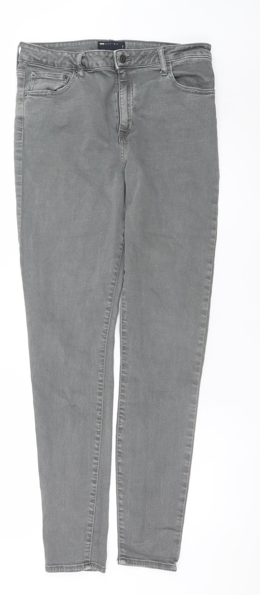 ASOS Women’s Grey Skinny Jeans L 32W 34L Cotton Stretch Denim