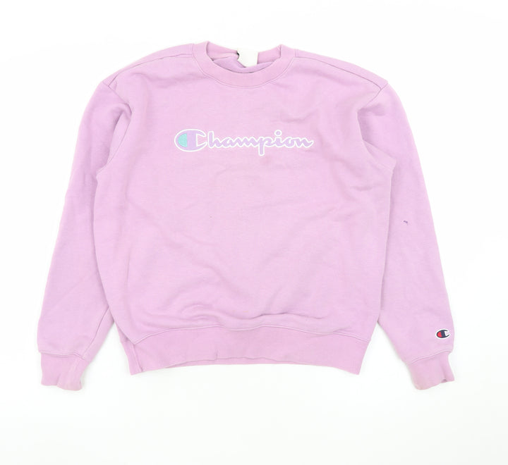 Champion Women's Pink Pullover Sweatshirt Small Cotton Blend