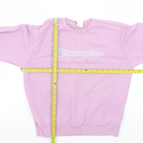 Champion Women's Pink Pullover Sweatshirt Small Cotton Blend