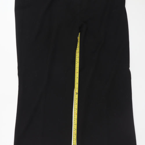 Bm Women Black Size 20 Wide-Leg Stretch Trousers