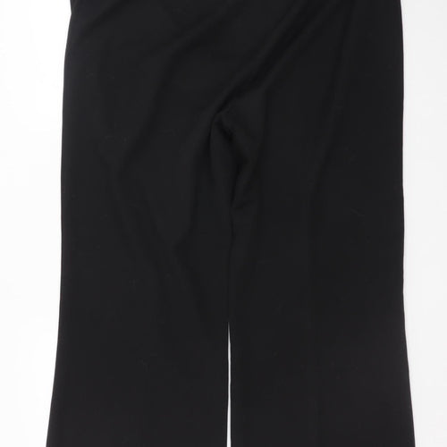 Bm Women Black Size 20 Wide-Leg Stretch Trousers