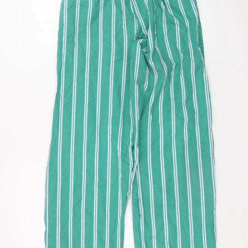 Primark Women Green Striped Cotton Pyjama Pants 2XS Disney