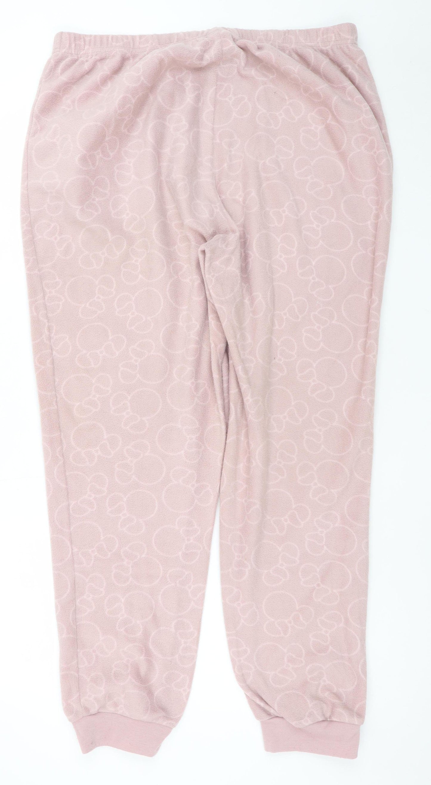 Disney Minnie Mouse Women Pink Fleece Pyjama Pants XXL