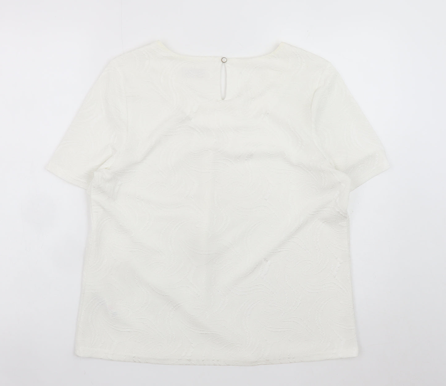 Dunnes Stores Women’s Ivory Short Sleeve Blouse Size 16