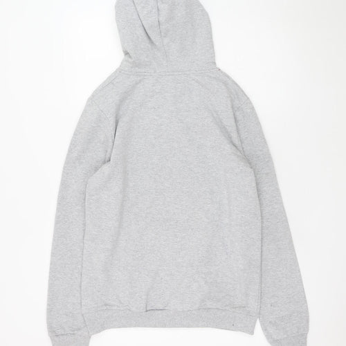 DFND Men’s Grey Pullover Hoodie M Regular Fit Logo Sweatshirt