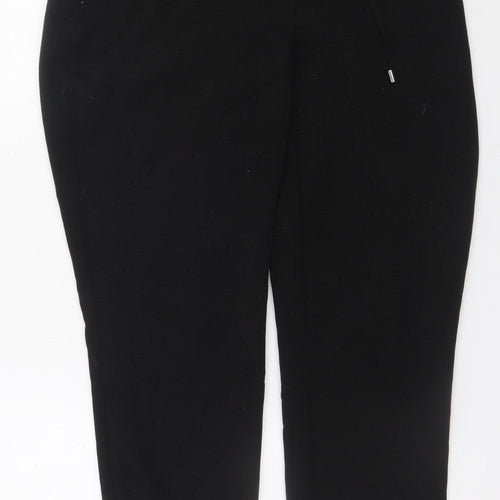 Dunnes Women’s Black Size 12 Jogger Trousers with Drawstring Waist