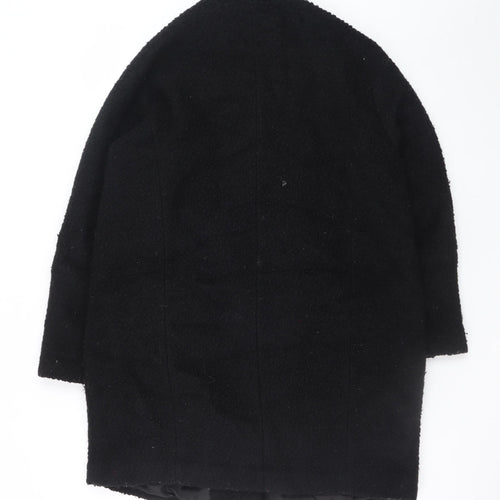 Debenhams The Collection Women's Black Size 14 Wool Zip Coat