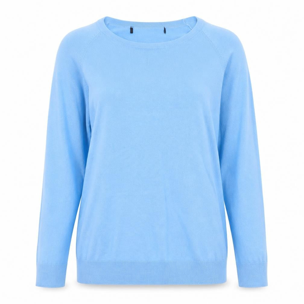 Front view of Dunnes Women's Blue XL Crew Neck jumper