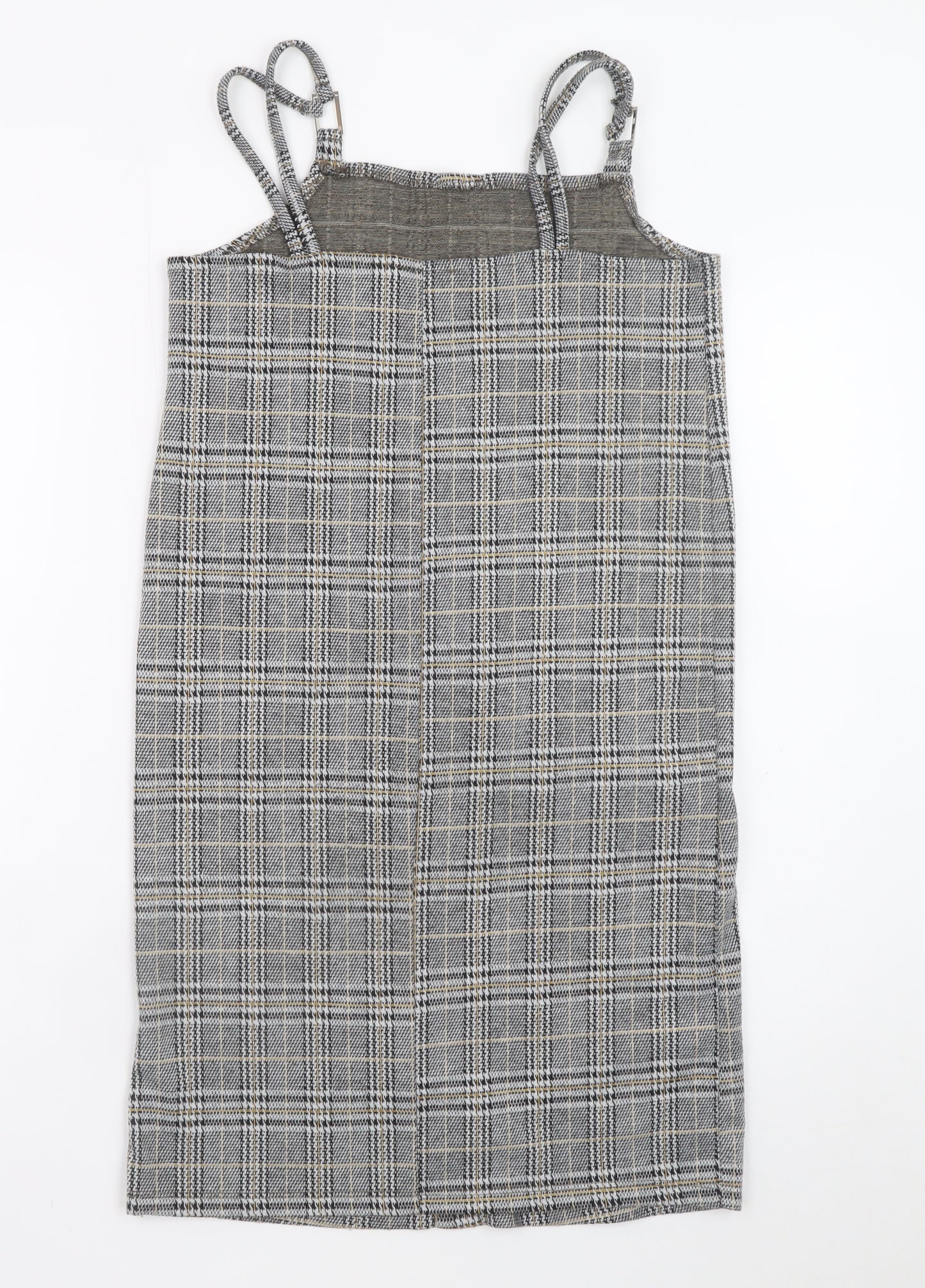 Primark Teens Grey Check Pinafore Dress 12-14 Adjustable Straps