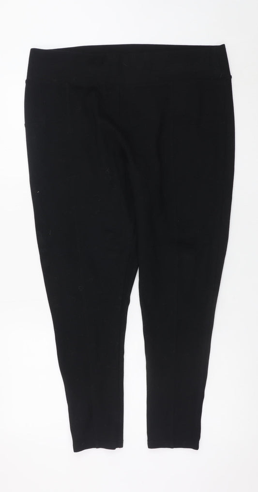 F&F Women’s Black Cotton Stretch Leggings Size 20