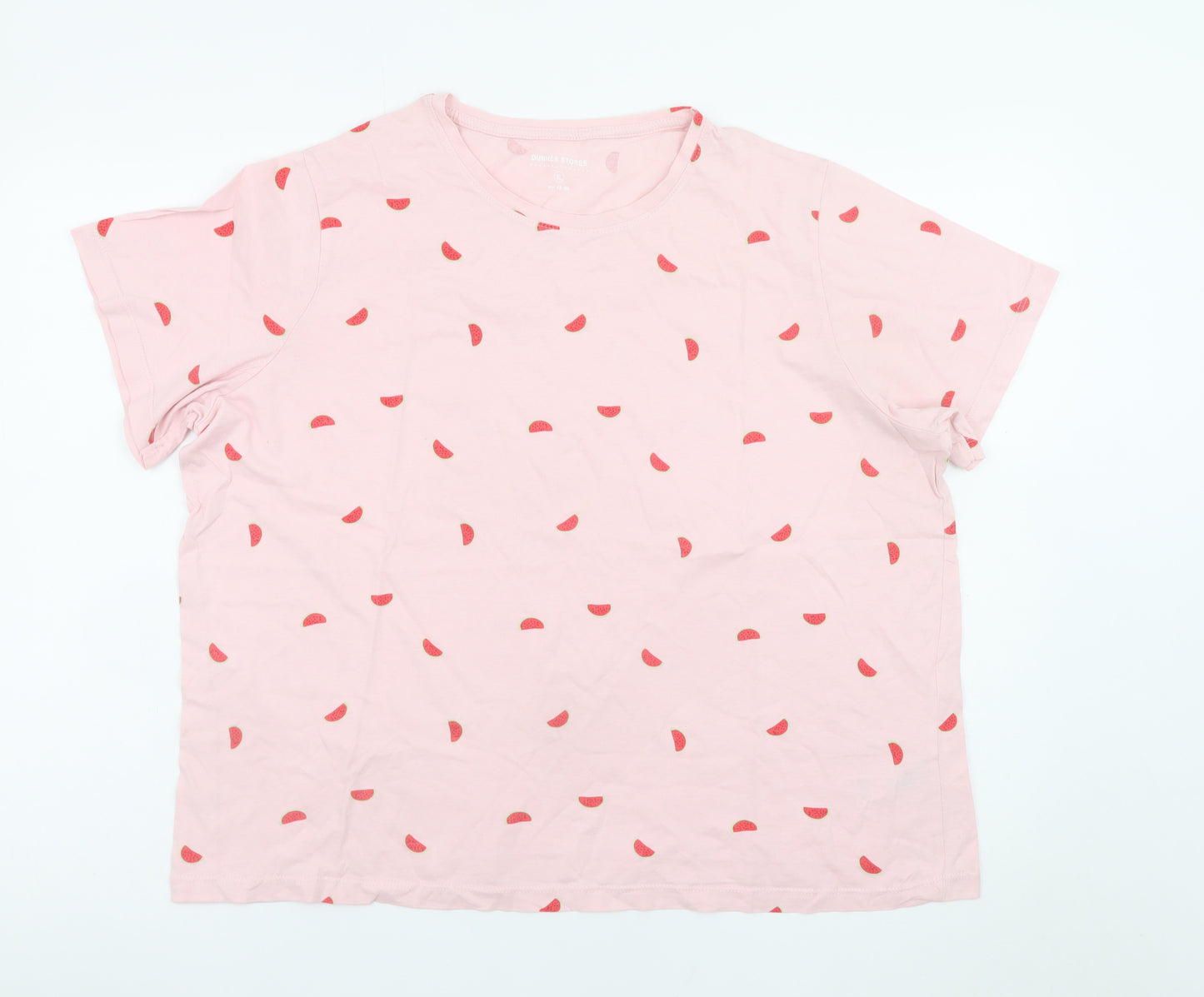 Dunnes Stores Men’s Pink Watermelon Print Cotton T-Shirt XL