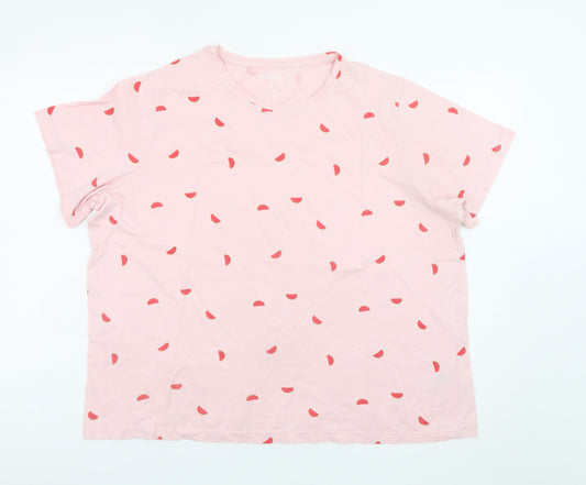 Dunnes Stores Men’s Pink Watermelon Print Cotton T-Shirt XL