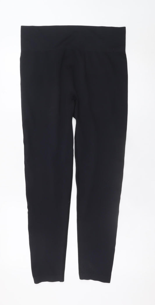 Primark Women Black XL High Rise Ankle Leggings Polyester Stretch