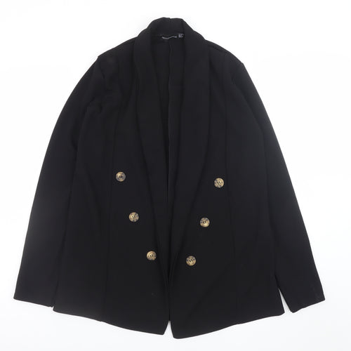 PrettyLittleThing Women’s Black Slim Fit Double Button Blazer UK 6