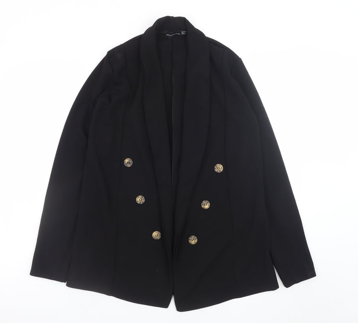 PrettyLittleThing Women’s Black Slim Fit Double Button Blazer UK 6