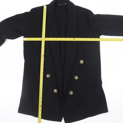 PrettyLittleThing Women’s Black Slim Fit Double Button Blazer UK 6