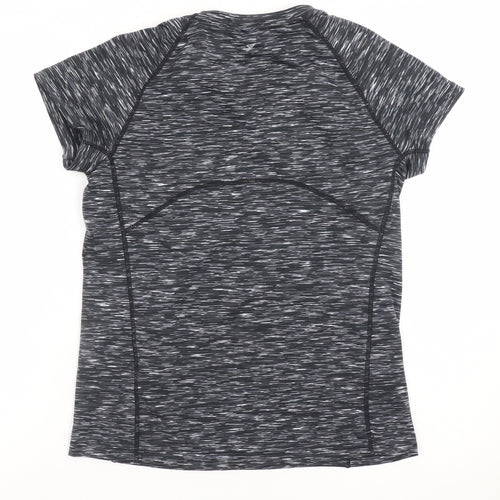 Atmosphere Womens Black Grey Short Sleeve Activewear T-Shirt Size 8