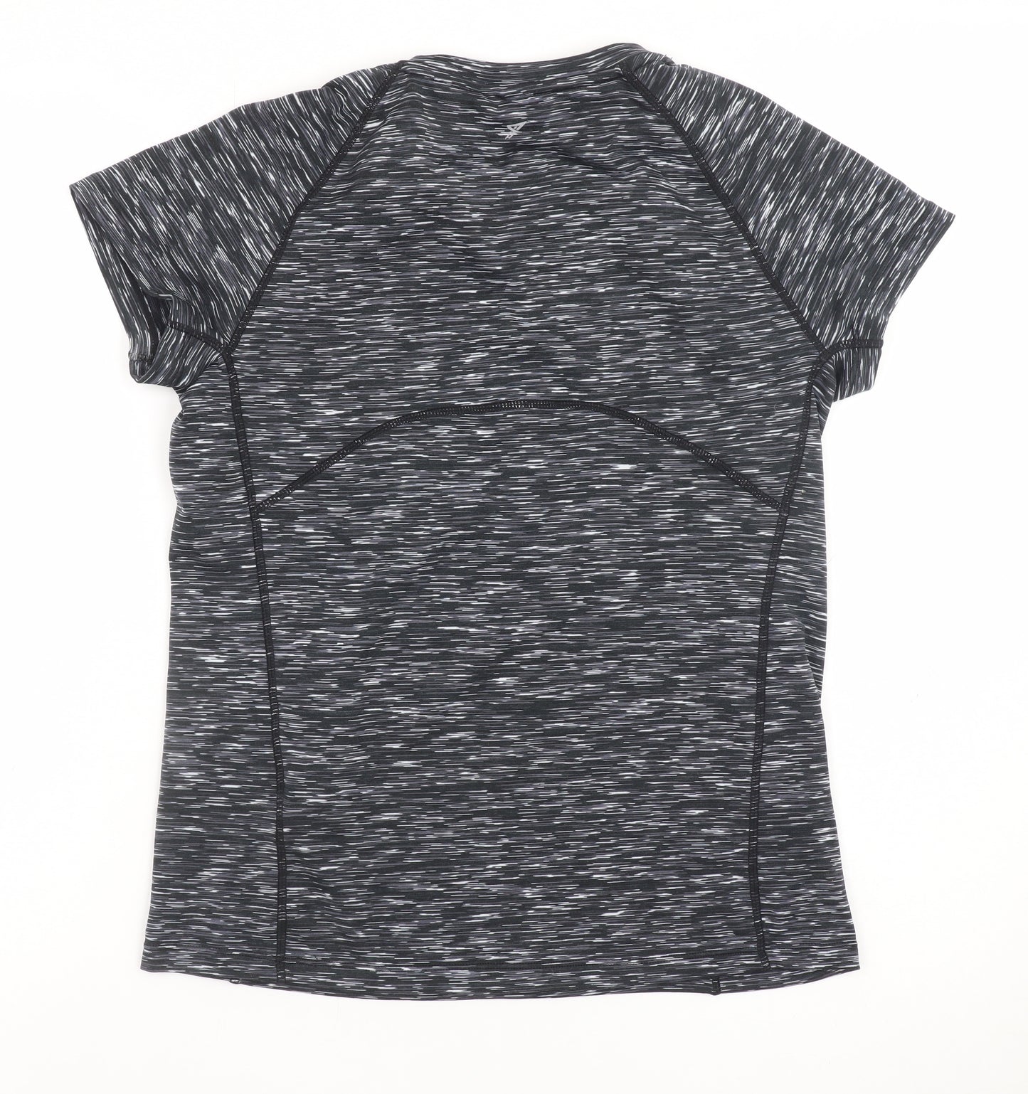 Atmosphere Womens Black Grey Short Sleeve Activewear T-Shirt Size 8