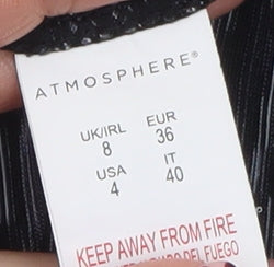 Atmosphere Womens Black Grey Short Sleeve Activewear T-Shirt Size 8