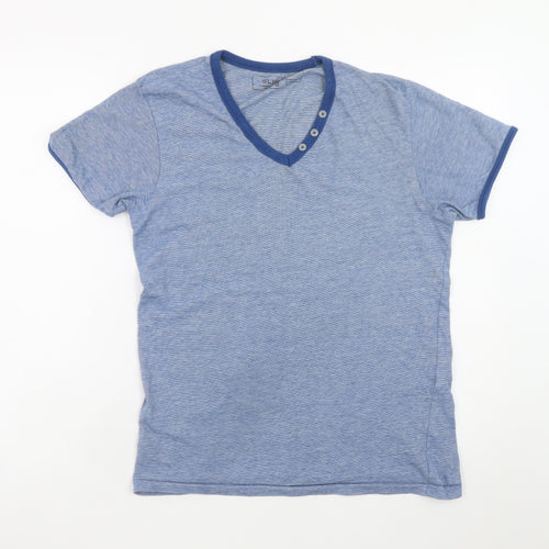 Cedar Wood State Men's Blue V-Neck Short Sleeve T-Shirt Size S