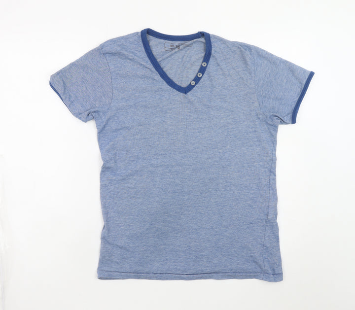 Cedar Wood State Men's Blue V-Neck Short Sleeve T-Shirt Size S